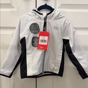 NWT North Face White and Black Reversible Fleece Breezeway Jacket 3T